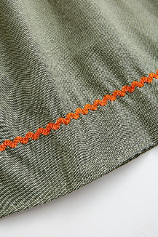 Green Scarecrow Pumpkin Smocked Dress
