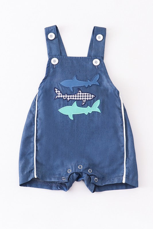Blue Shark Applique Denim Boy Jonjon