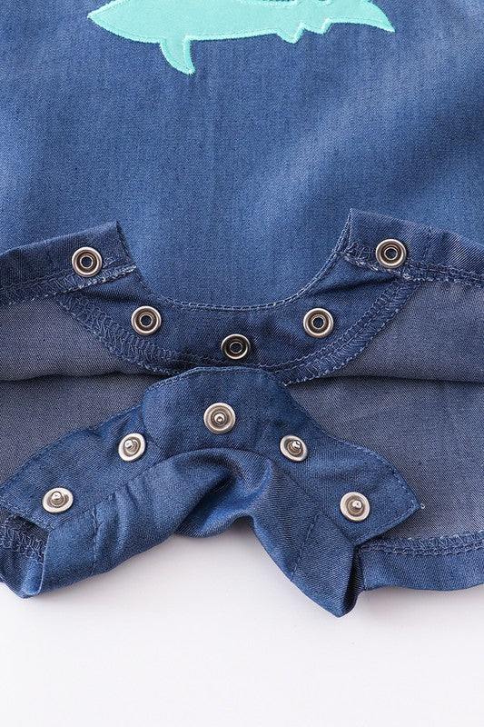 Blue Shark Applique Denim Boy Jonjon