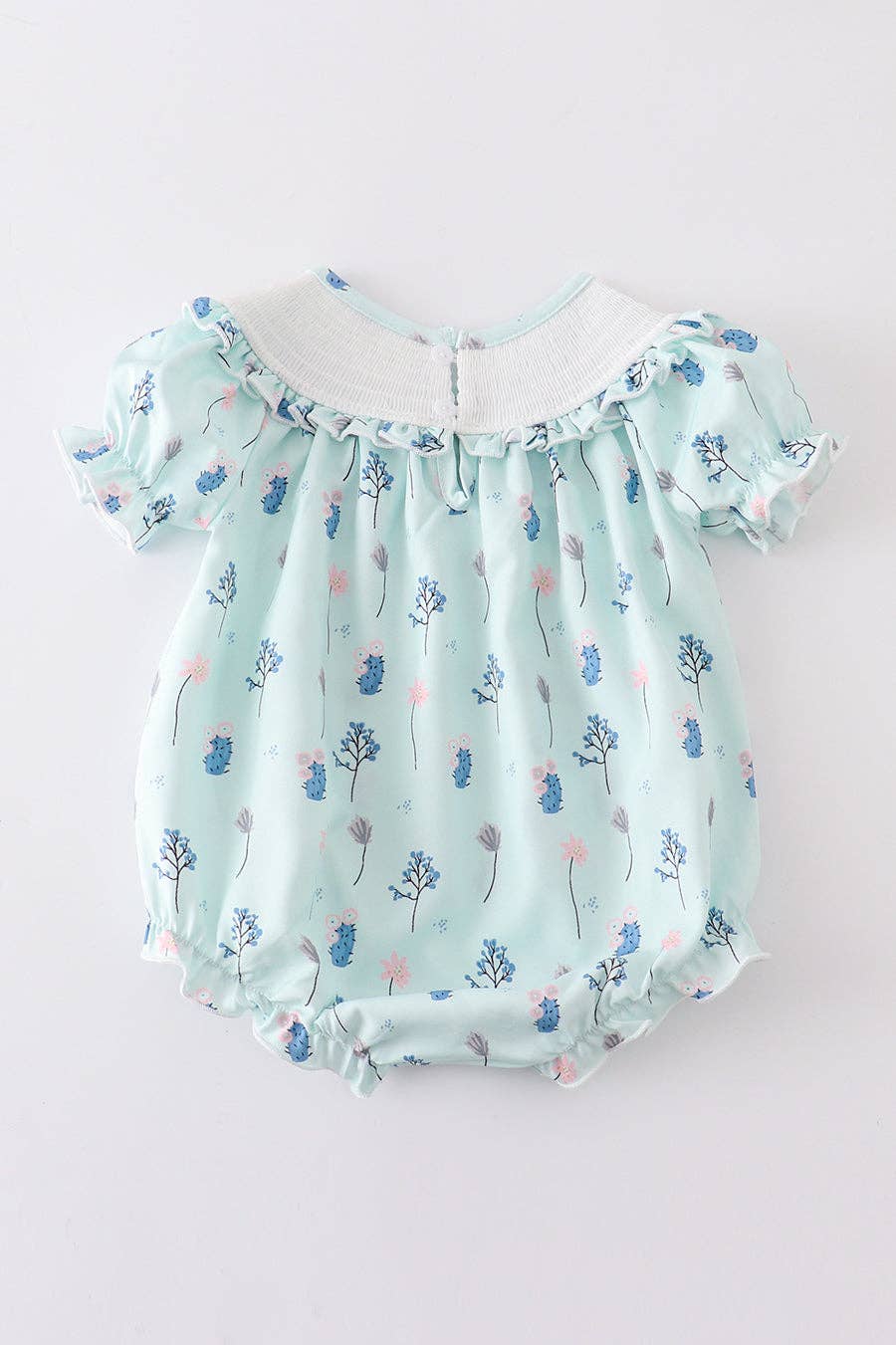 Cactus Smocked Bubble Romper