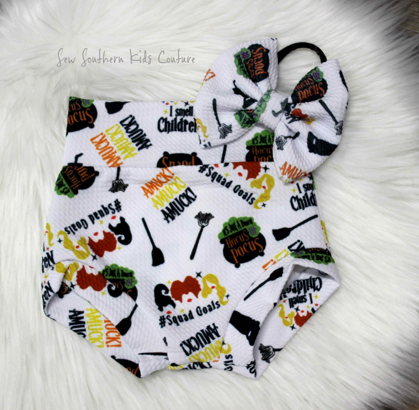 Halloween Hocus Pocus High Waisted Bummie Set Gender Neutral Bummies
