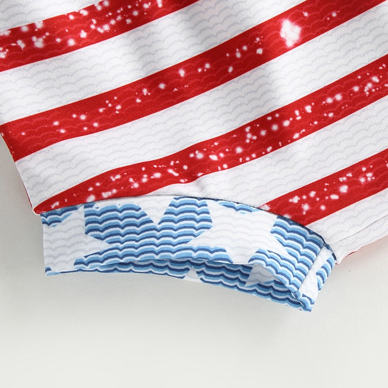 Girls Red White and Boujee T-Shirt, Bummies and Bow