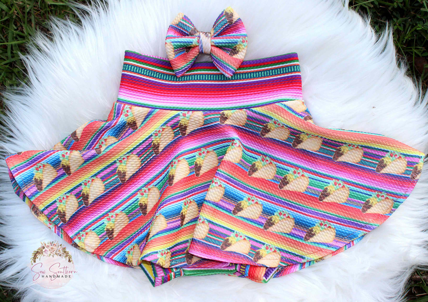 Taco Serape Skirted Bummies/Taco Skort