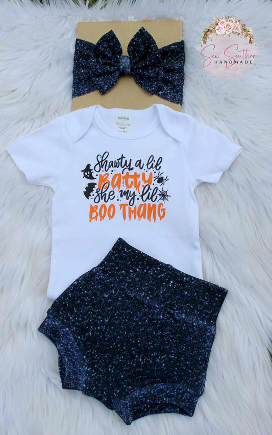 Shawty A Lil Batty She My Lil Boo Thang Halloween Outfit