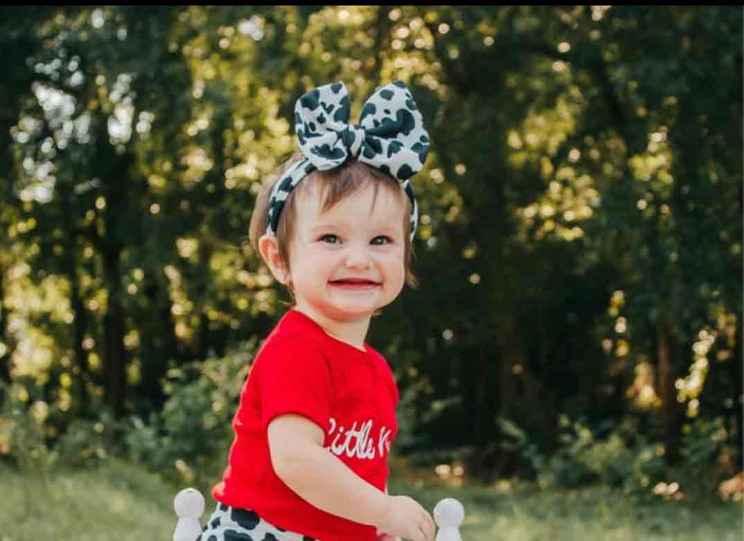 Cow Print Headband/Bow/Bow Wrap