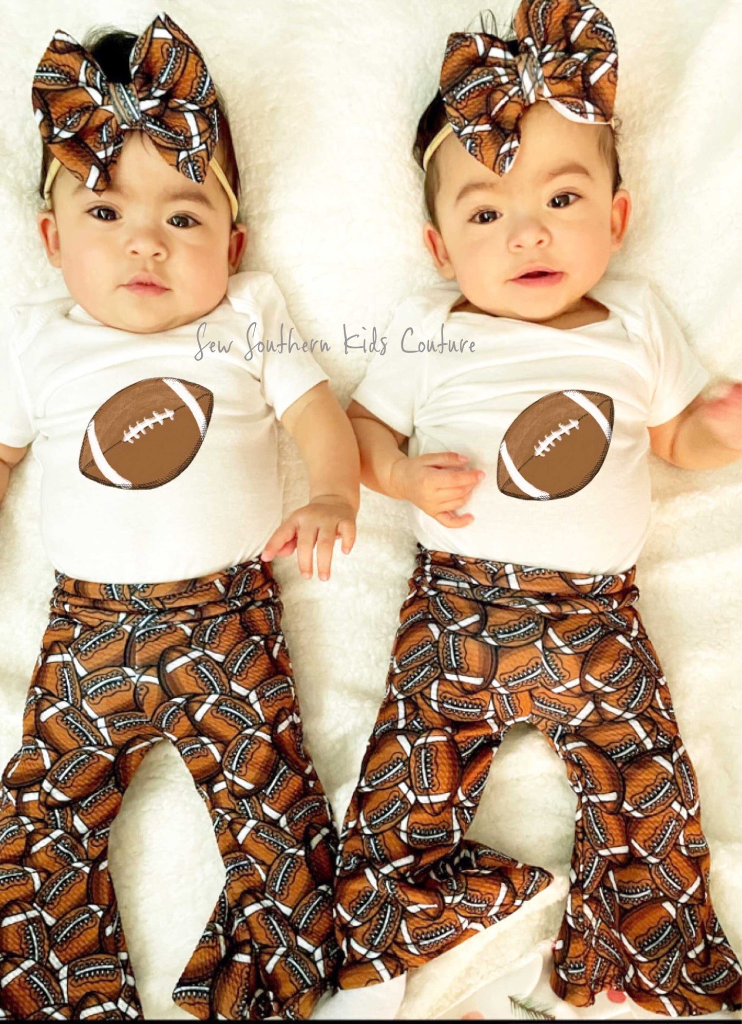 Football Bell Bottom Flare Let Bell Bottom Pants Baby-Toddler Girl