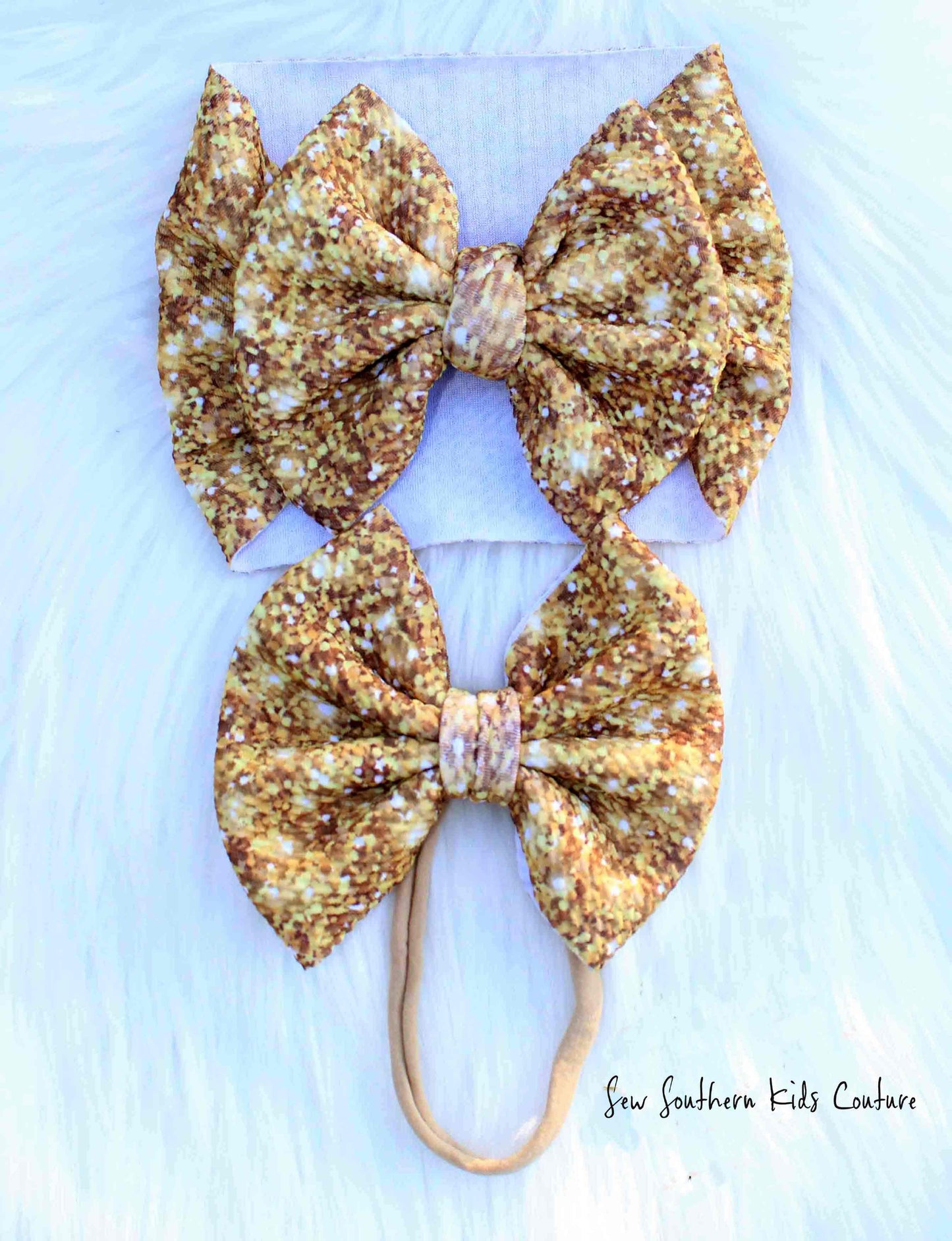 Gold Headband/Bow/Bow Wrap