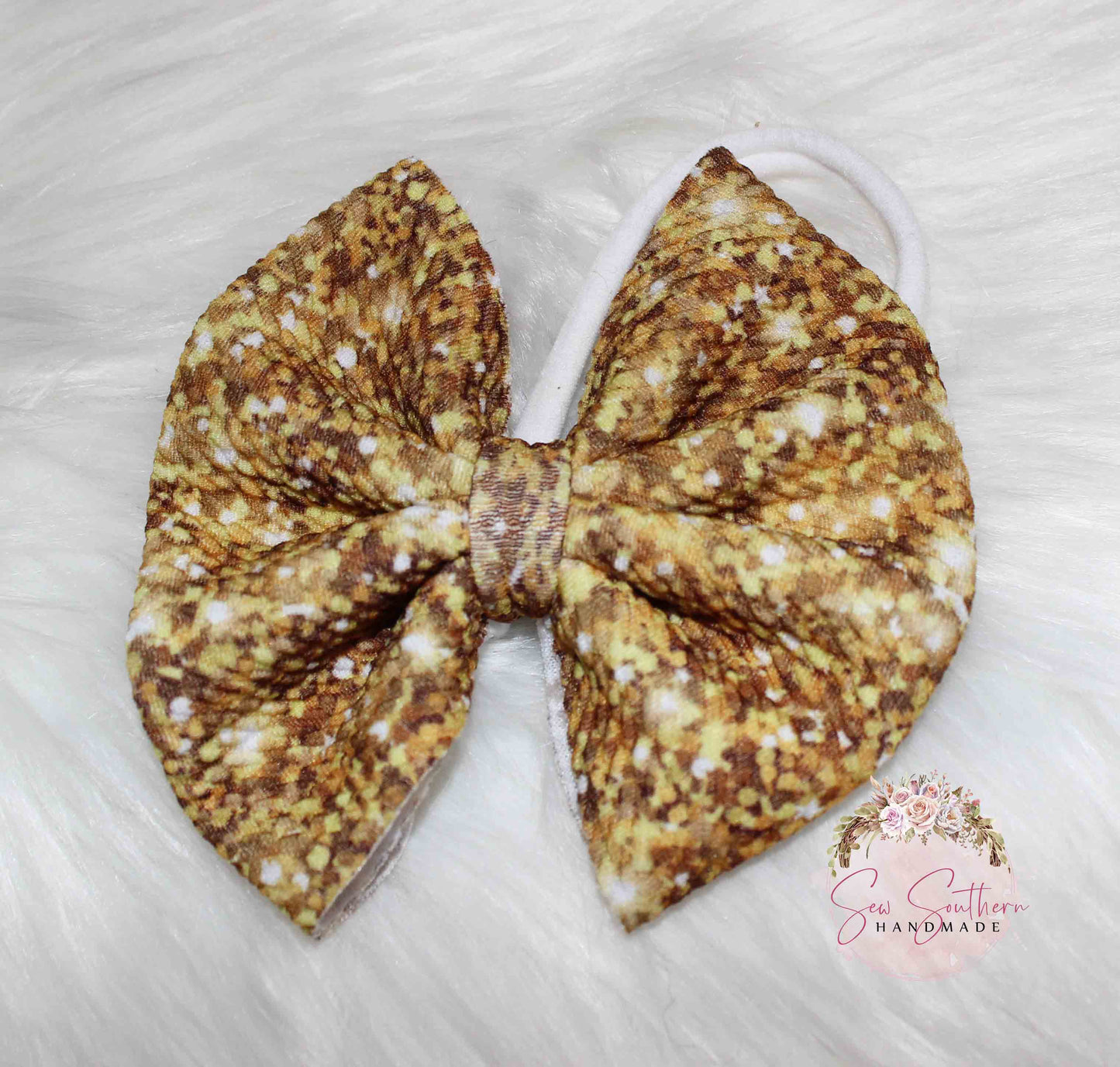 Gold Headband/Bow/Bow Wrap
