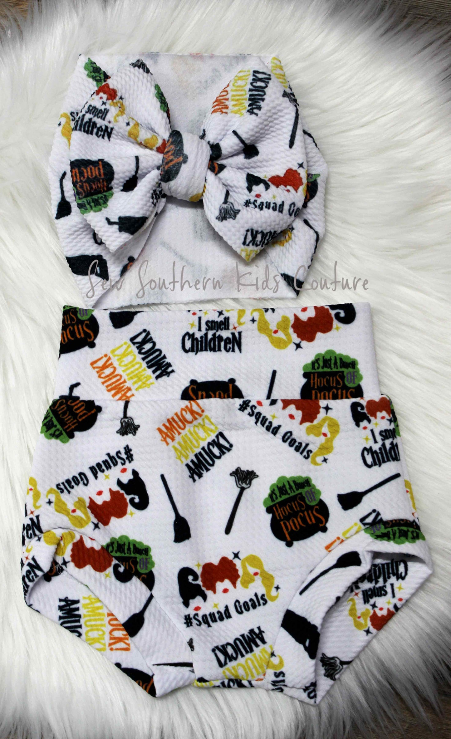 Halloween Hocus Pocus High Waisted Bummie Set Gender Neutral Bummies