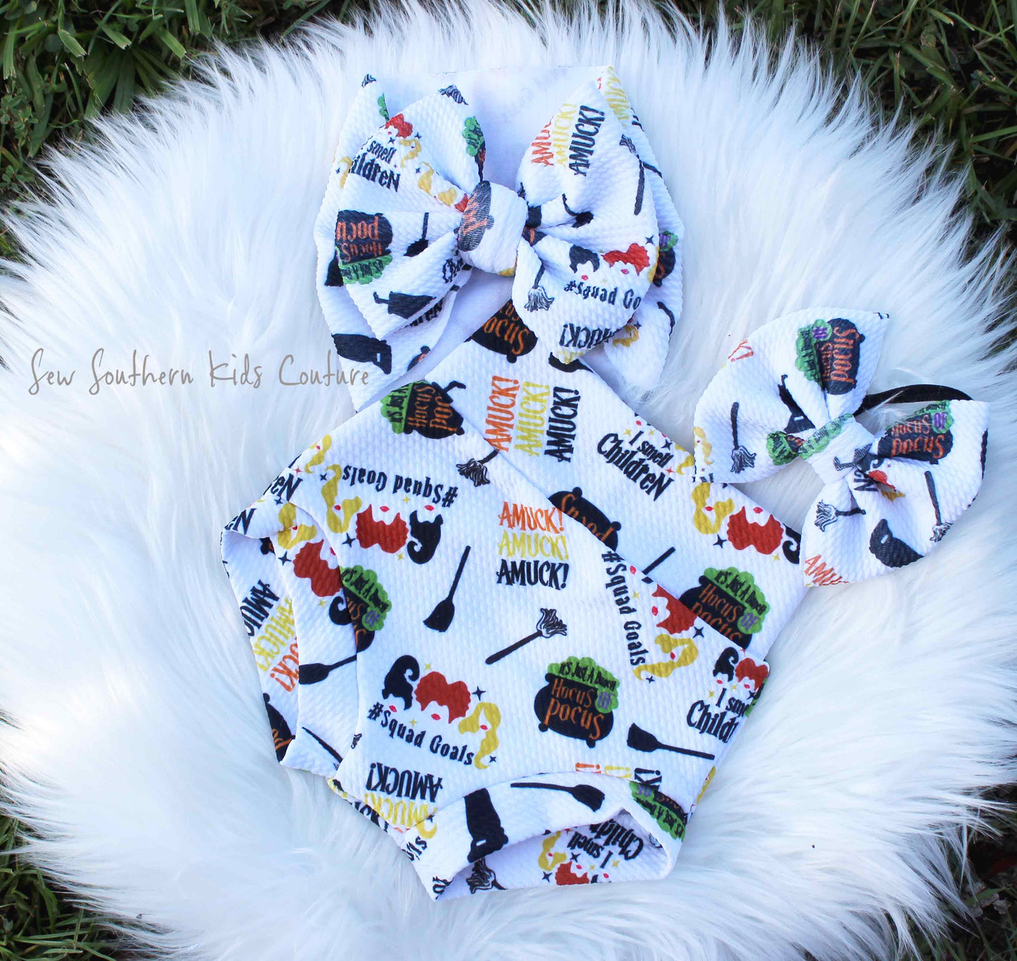 Halloween Hocus Pocus High Waisted Bummie Set Gender Neutral Bummies