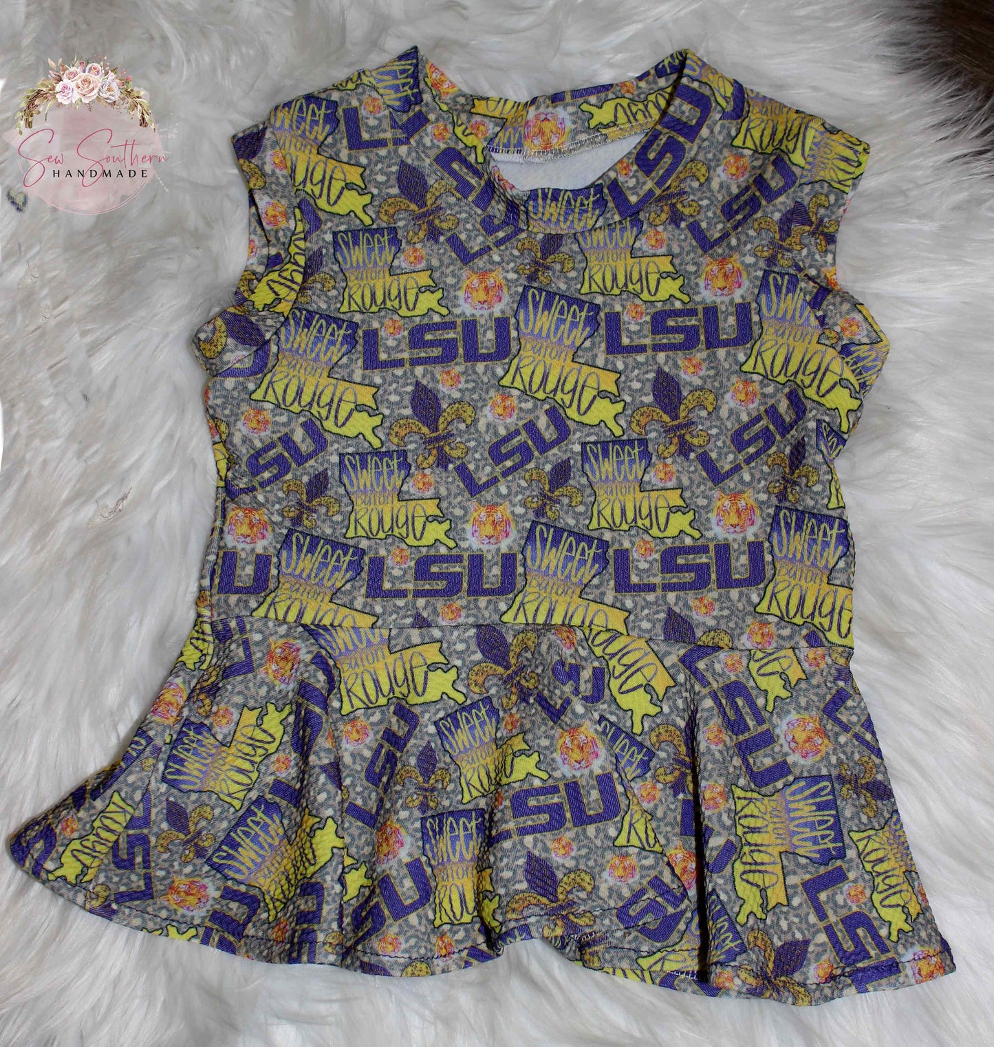LSU Tigers Peplum and Bummie Outfit
