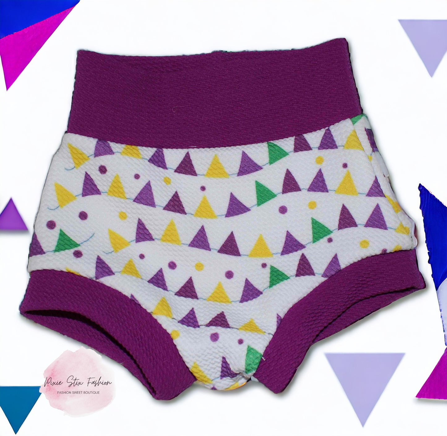 Mardi Gras Baby Bummie and Bow Headwrap/Toddler Bummies/Baby Diaper Cover/Louisiana Baby/First Mardi Gras Outfit/Mardi Gras Flags