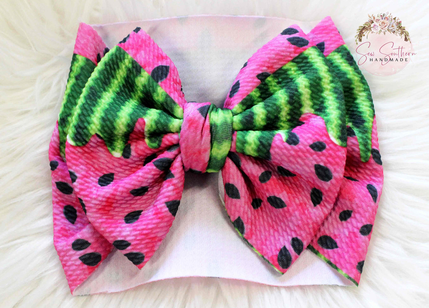 Watermelon Drip Bummie and Bow Set