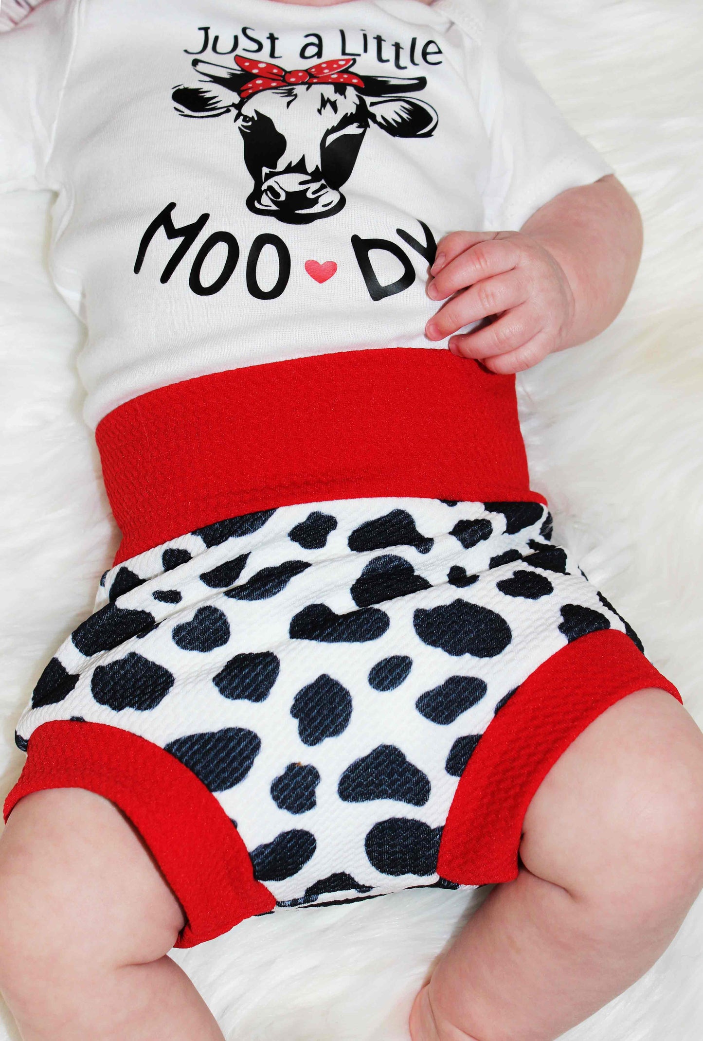 Just A Little MOODY Bummie Outfit/Cow Bummies Gender Neutral Bummies