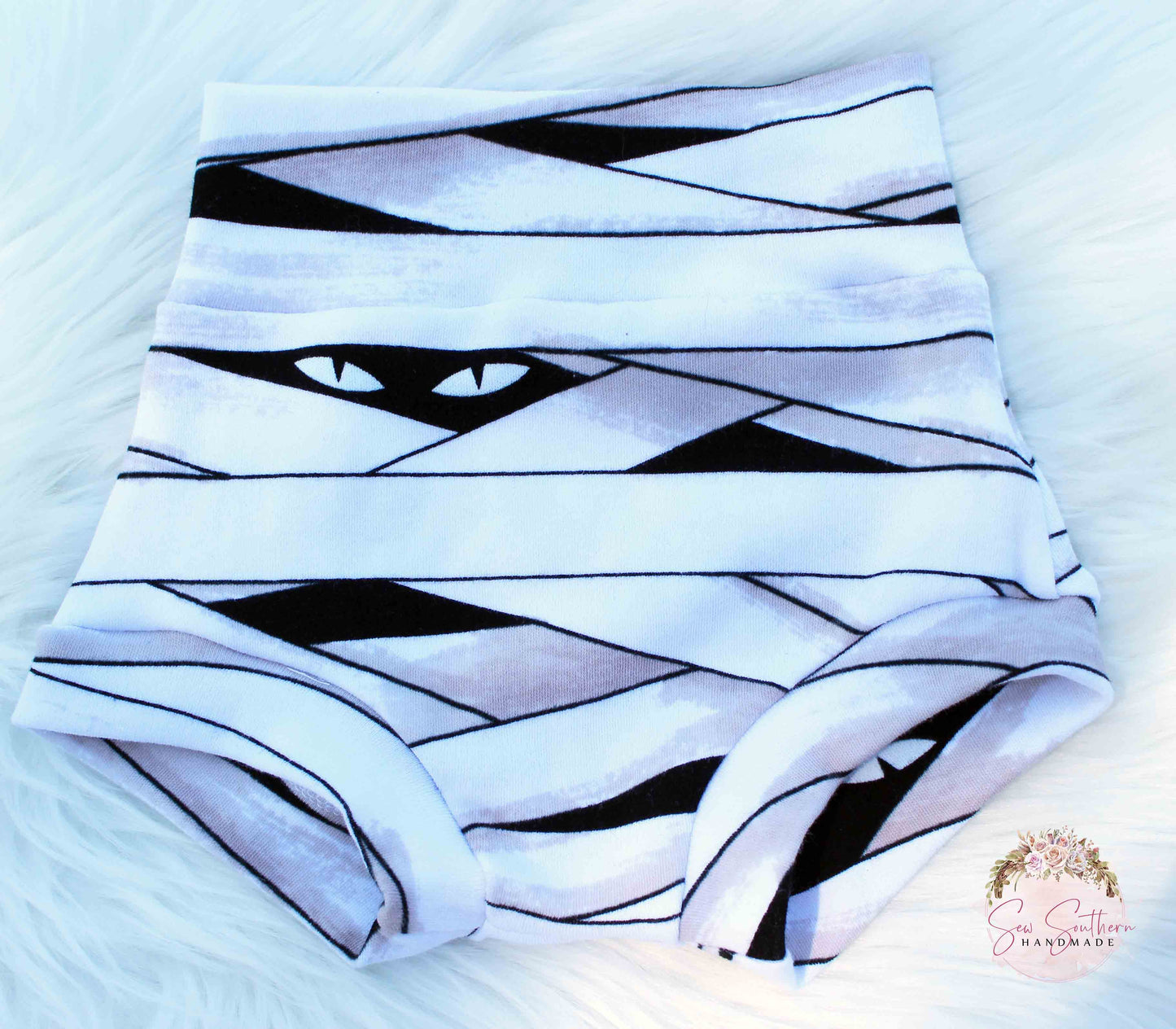 Glow in the Dark Mummy Lounge Set Halloween Bummies and Crop Top
