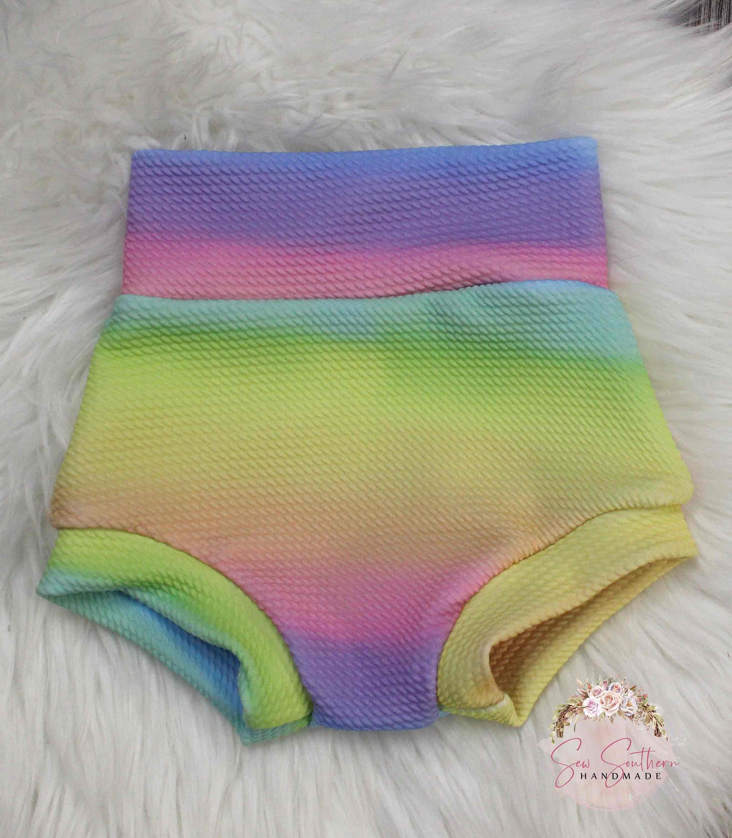 Rainbow Ombre Baby Bummies, Rainbow Headwrap Bow