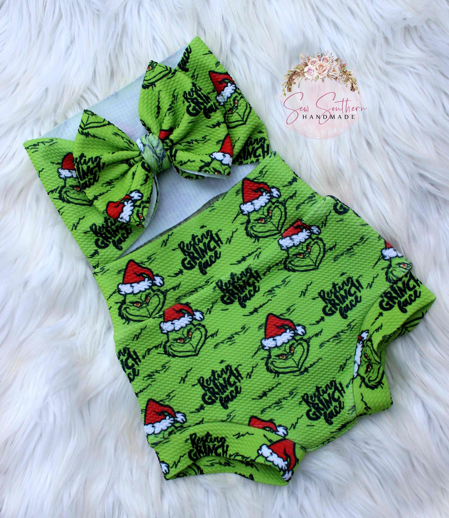 Resting Grinch Face Bummie Outfit