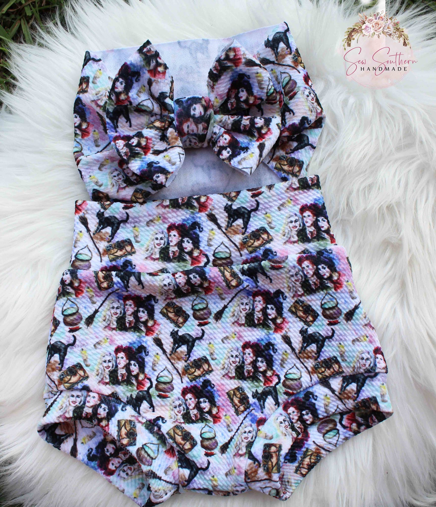 Hocus Pocus Bummie and Bow Set