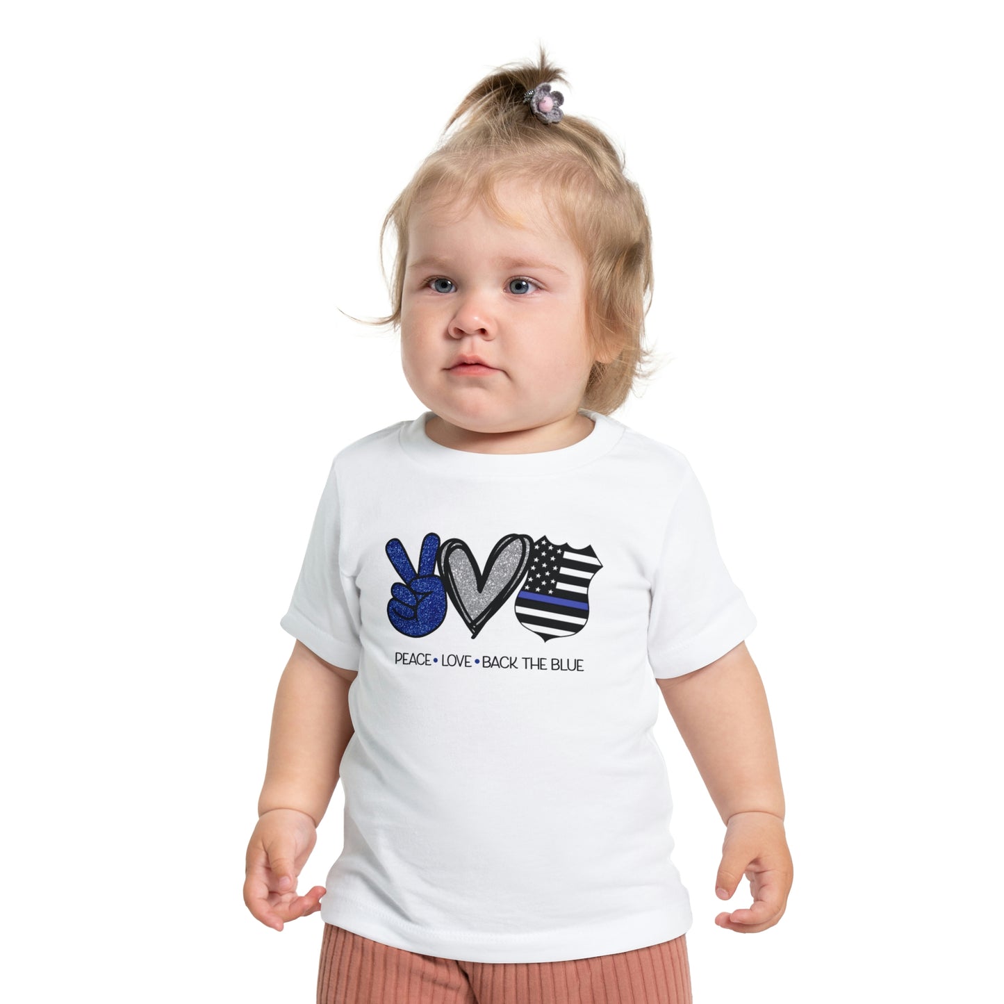 Peace Love and Back The Blue Short Sleeve T-Shirt
