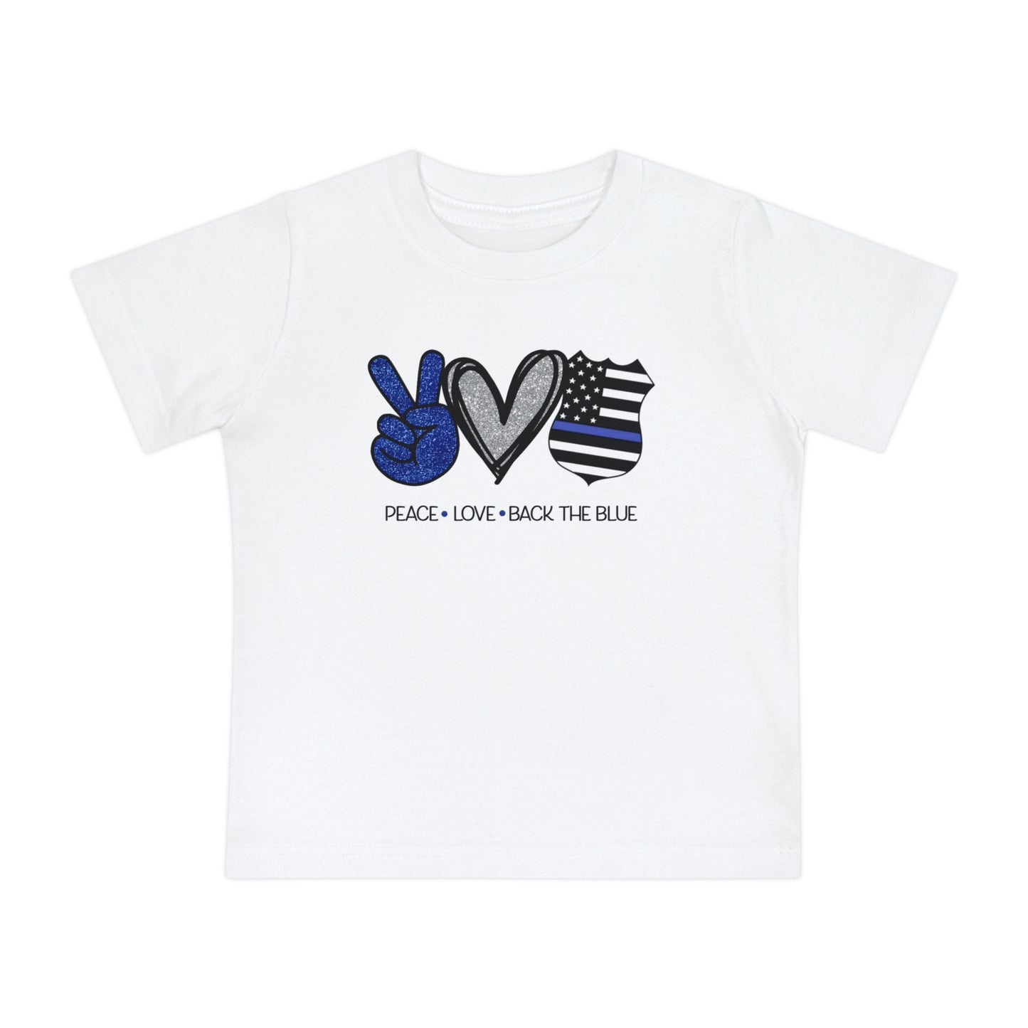 Peace Love and Back The Blue Short Sleeve T-Shirt