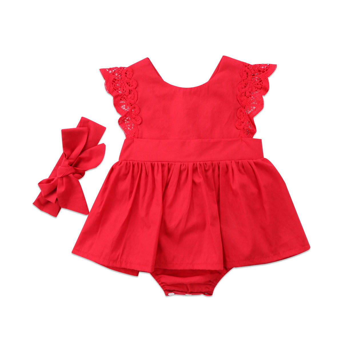 Rosie Red Flutter Romper