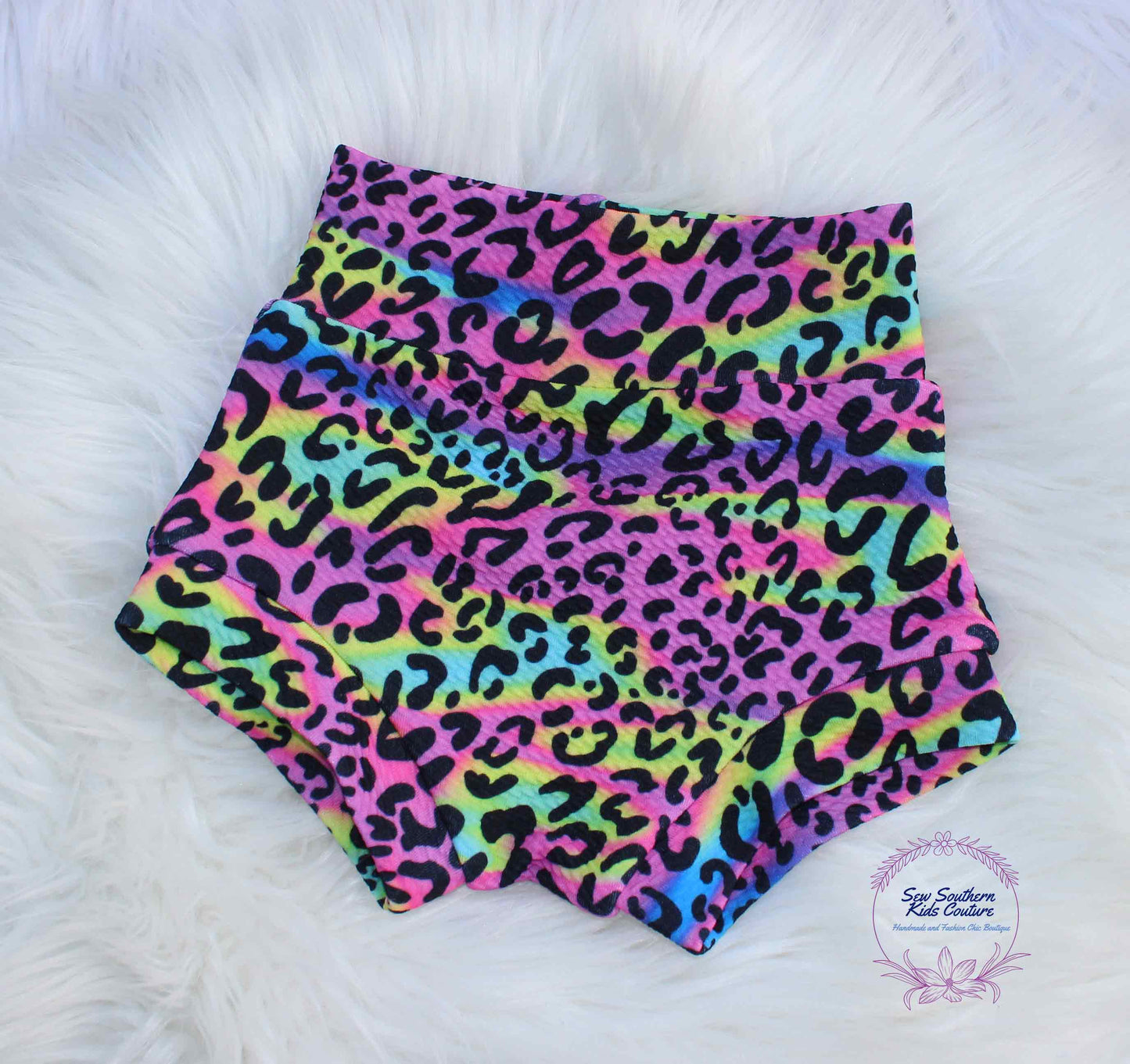 Neon Cheetah/Leopard Bummies and Bow