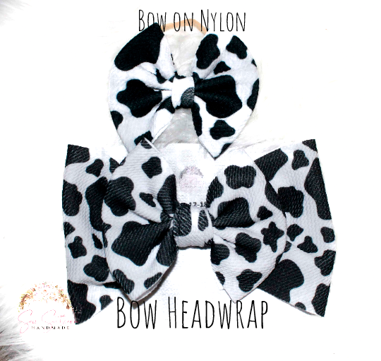 Cow Spots Highwaisted Bummies and Bow Set