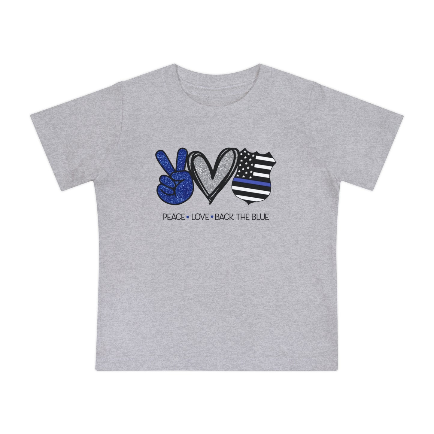 Peace Love and Back The Blue Short Sleeve T-Shirt