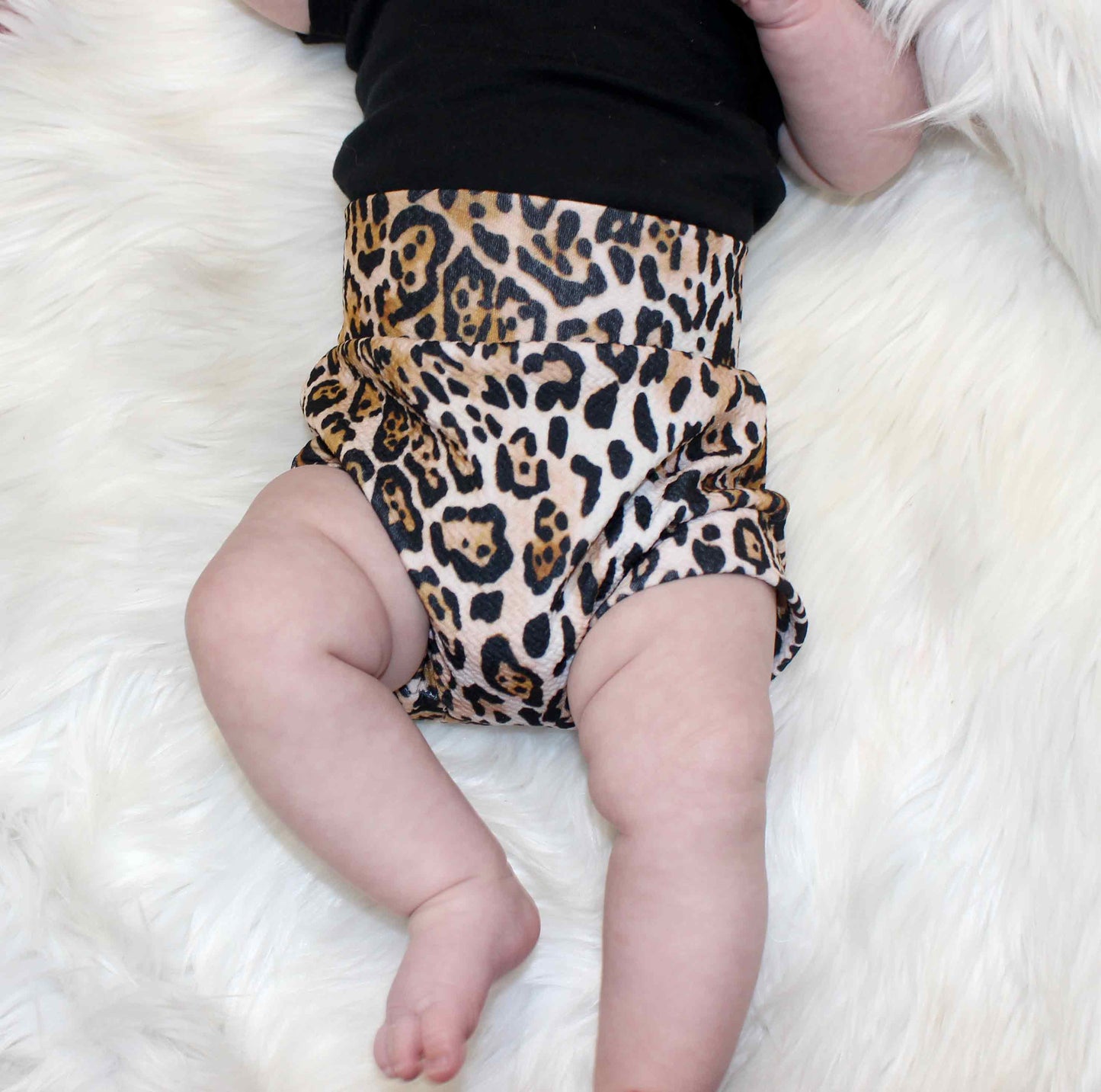 High Waisted Leopard/Cheetah Baby Girl Outfit
