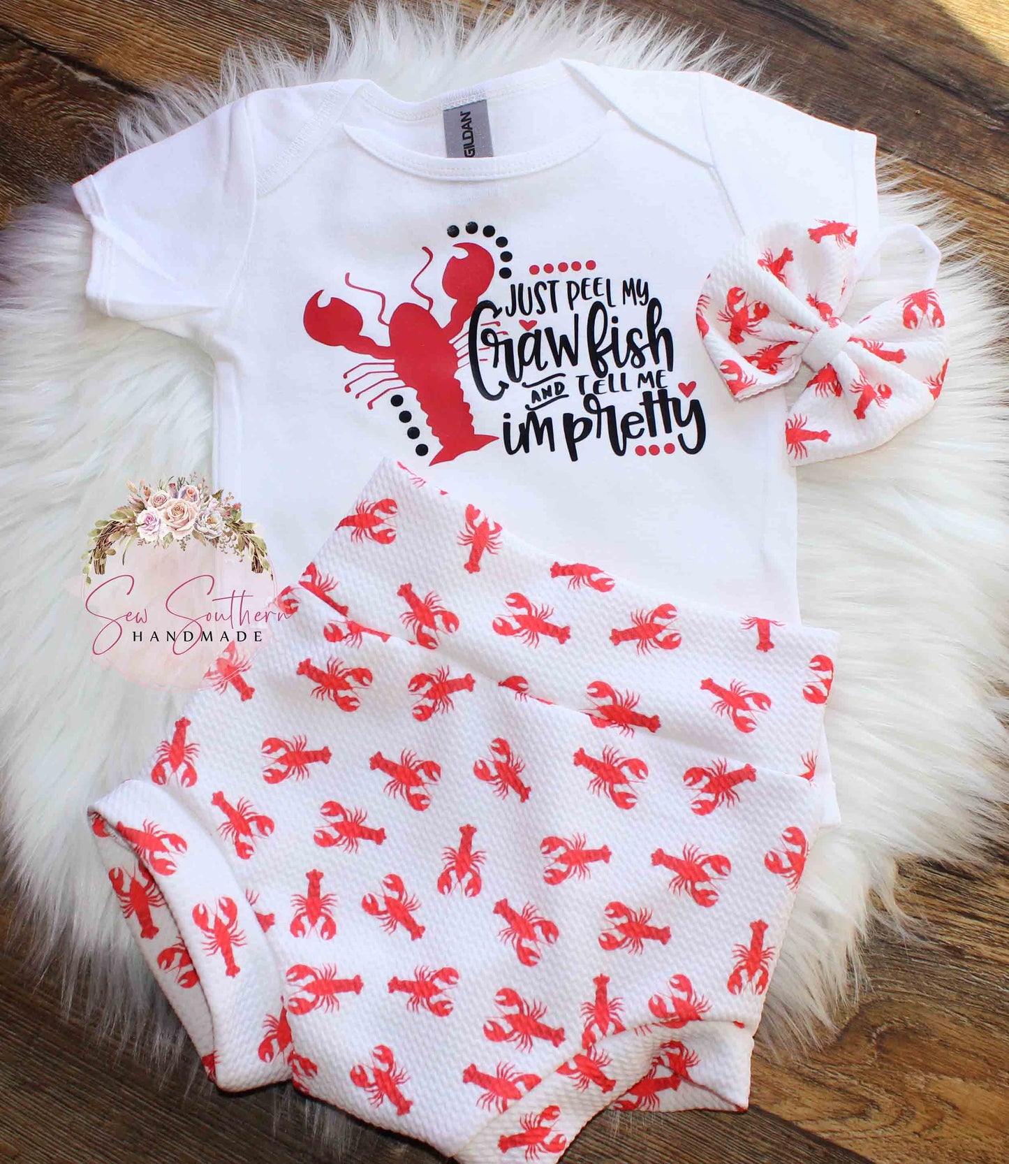Just Peel My CRAWFISH & Tell Me I'm Pretty 3- Pc Outfit
