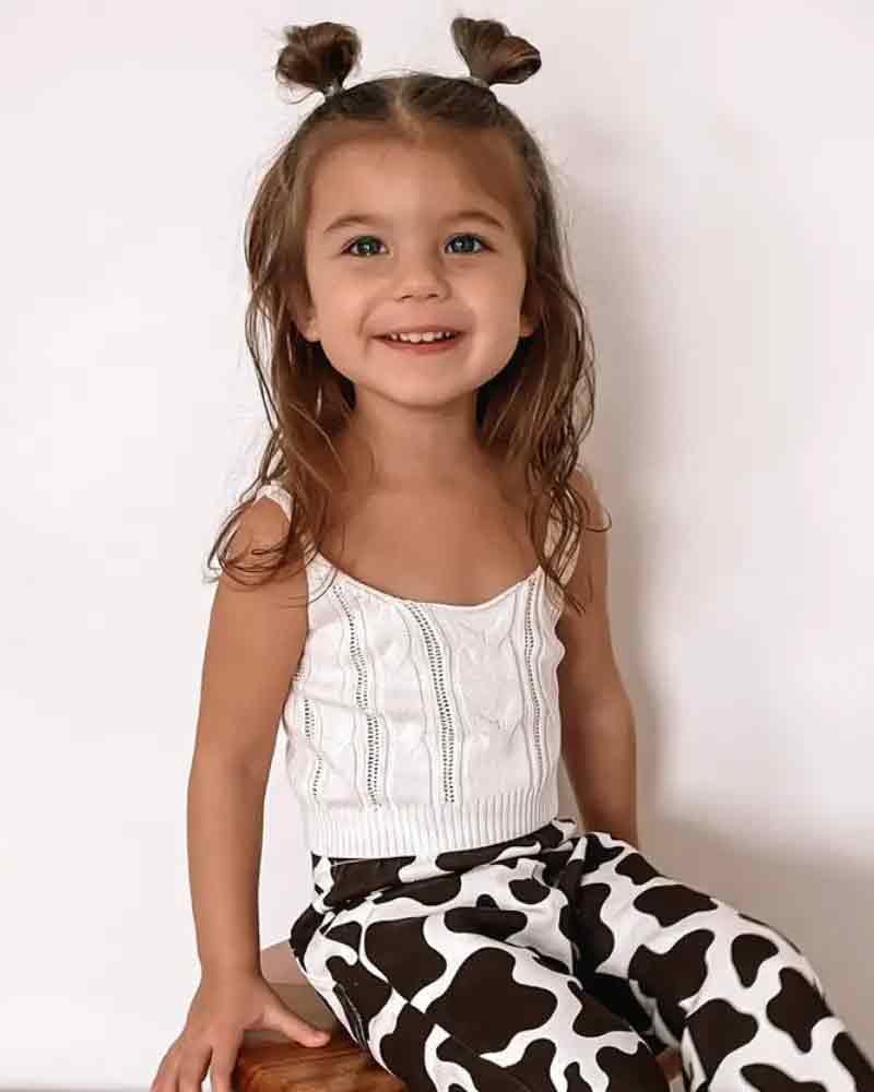 Ivy Girl's Cable Knit Tank - Ivory