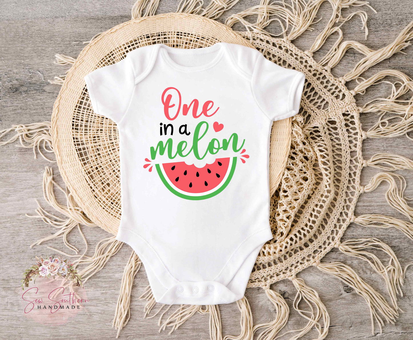 First Birthday One In A Melon Baby Onesie