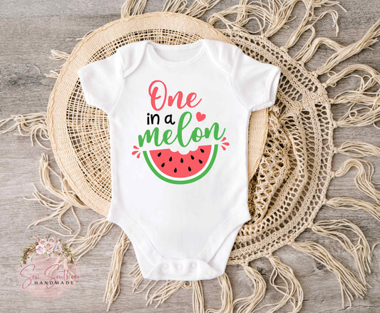 First Birthday One In A Melon Baby Onesie