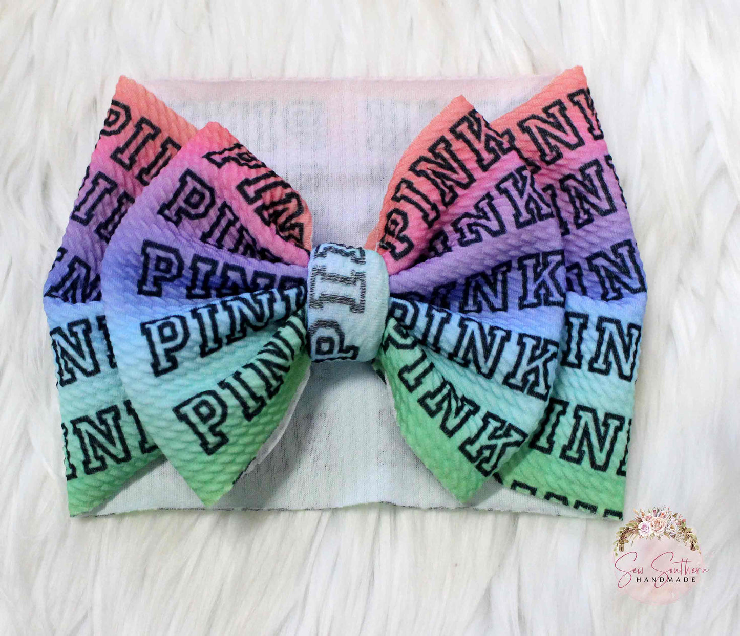 2 Pc PINK Baby Bummie and Bow Set