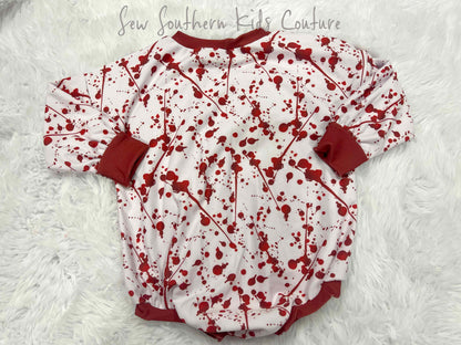 Bloody Horror Halloween Sweater Romper-Gender Neutral