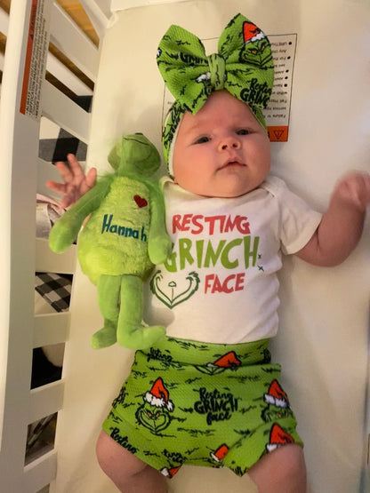 Resting Grinch Face Bummie Outfit