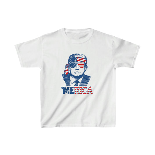 Trump Merica Fourth of July Kids T-Shirt