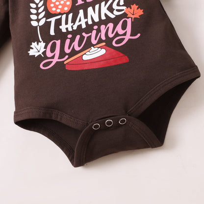 MY 1ST THANKS GIVING Graphic Bodysuit and Pants Set