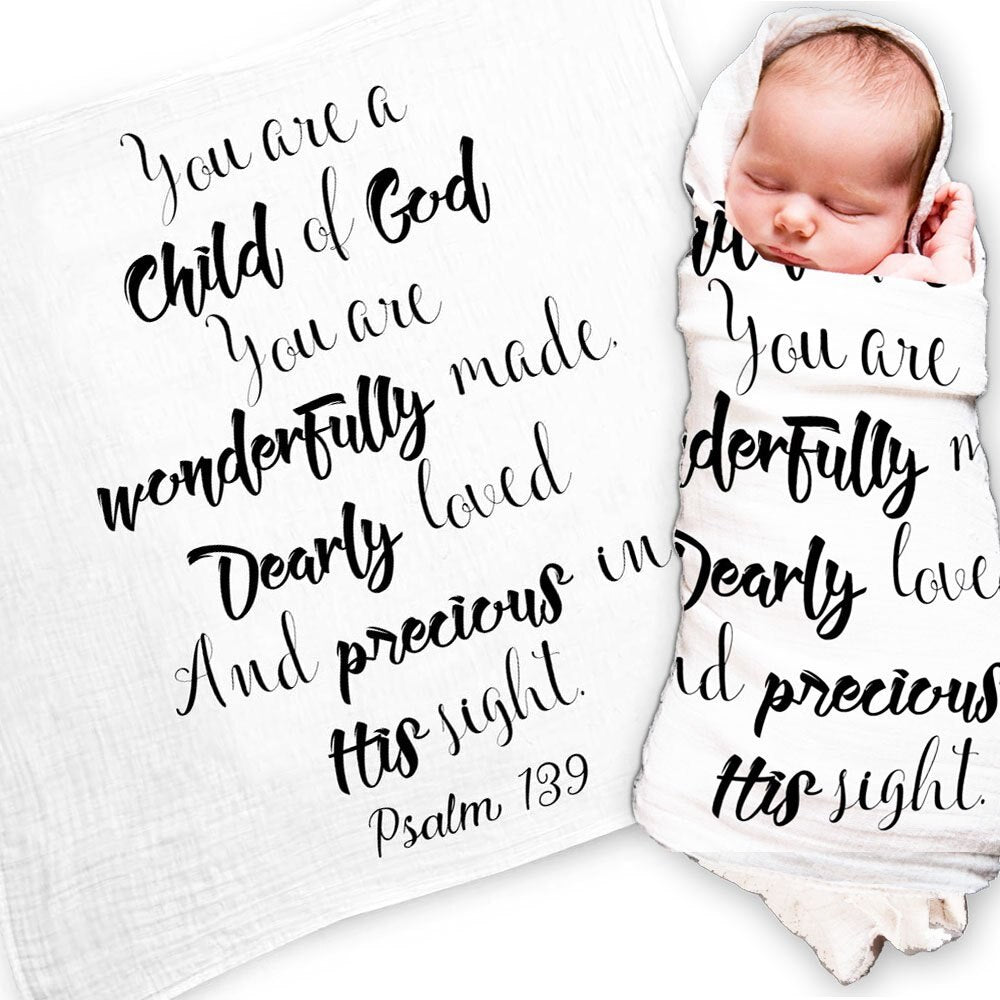 Child of God Swaddle Blanket Psalm 139