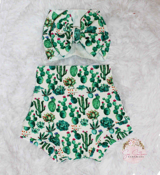 Cactus High Waisted Bummies