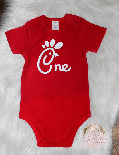 Western Cow Print "One" First Birthday Bell Bottoms and Bodysuit Outfit