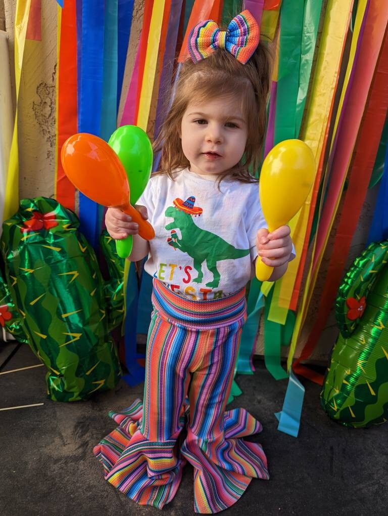 Mexican Serape Bell Bottoms, Serape Bell Bottoms Baby Girl