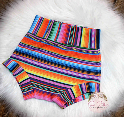 Mexican Serape High Waisted Bummie Shorts